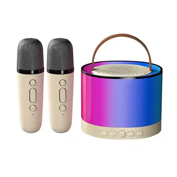 K52 Karaoke Machine with 2 Mic for Kids with Wireless Mics, 4-12 Years Old Girls & Boys Birthday Gifts, Christmas Party & Kids Gifts (Cute Little & Portable) Bluetooth Speaker (Sound Loud)